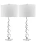Набор из 2 настольных ламп Liam Crystal Ball Safavieh, silver - фото