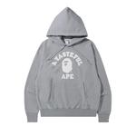 Худи BAPE x JJJJound College Hoodie, Grey - фото
