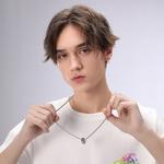 GENANX Унисекс-ожерелье серебристо-белое - фото 10