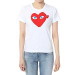 Футболка blue eye heart tee 'white' Comme Des Garcons Play, белый - фото 3