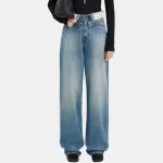 Брюки 5 pocket MM6 Maison Margiela, синий - фото 6