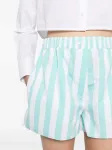Полосатые шорты PATOU, зеленый - фото 5