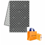 LOUIS VUITTON Хлопковый вязаный шарф Unisex Gray - фото