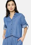 Блуза LolaLiza Button-down blouse, Medium Blue/Blue - фото