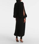 Брюки-баллоны из шерсти с бахромой Alaïa, цвет noir alaia - фото 3