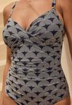 Купальник Next BRIGHT SHAPE ENHANCING, Navy White Fan Print/Blue - фото 6