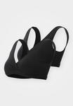 Треугольный бюстгальтер NURSING WRAP 2 PACK Lindex, черный - фото
