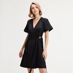 Минималистическое платье с запахом Smart And Joy, черный - фото