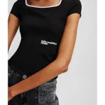 Футболка Karl Lagerfeld Milano Piping, черный - фото 4