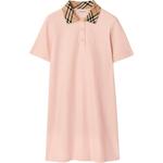 Мини-платье с вышивкой и воротником-стойкой Burberry, розовый розовый - фото