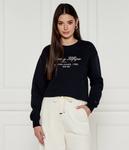 Свитшот женский Tommy Hilfiger с надписью, синий - фото 3