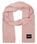 Шарф женский Hugo вязаный однотонный, розовый - фото