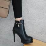 Женские классические ботильоны на платформе Scaoruki, 098 Black - фото 3