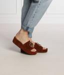 Тапочки Tory Burch из плетеной кожи, коричневый - фото 2