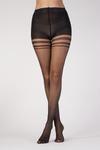 Колготки Ultimate Bodyshaper плотностью 10 ден с полосками Aristoc, черный - фото 2