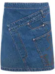 Джинсовая мини-юбка Twisted с логотипом JW JW ANDERSON, синий - фото