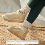 Ботинки Fireside by Dearfoams Women's Riverland Shearling Fur Lined Mini Ankle Boot with Platform Slipper, Gold - фото 4