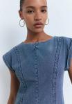 Платье Mango Denim dress, Blue - фото 3