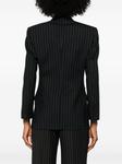 SANDRO двубортный пиджак в тонкую полоску, черный - фото 4