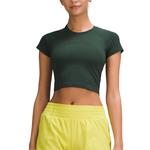 Футболка Swiftly Tech укороченная Lululemon, зеленый - фото