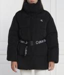 Пуховик женский Calvin Klein Jeans с поясом, черный - фото