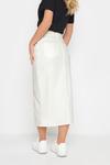 Юбка мидакси из денима с разрезом Pixiegirl Petite, белый - фото 3