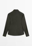 Блуза Massimo Dutti STRETCH FITTED LONG SLEEVE, Dark Green - фото 7
