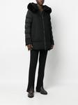 Moorer пуховик с искусственным мехом, черный - фото 2