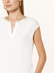 Верх блузки из микса материалов Comma, белый - фото 4