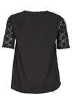 Блуза SHORT SLEEVE  Kaffe Curve, цвет Mottled Black - фото 6