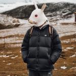 Пуховик Unisex Rabbit House с капюшоном, цвет канареечное молоко белый - фото 11