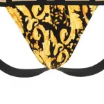 Барокко Принтованные Стринги Джокстрап VERSACE, 1 упаковка (Черный) - фото 4