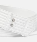 Мягкий кожаный ремень Alaïa, черный - фото 3