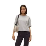 Свитер Vero Moda Silje 2/4 Oversize short sleeve, серый - фото