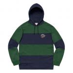 Толстовка ss19 x nike stripe hooded sweatshirt 'blue' Supreme, синий - фото