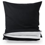 Двустороннее постельное белье Blumtal, 135x200 см, черно-белый - фото