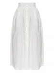 Юбка макси со сборками Posse, белый - фото