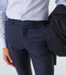 Трофейные шерстяные узкие брюки Zegna, синий - фото 5