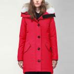 Пуховик женский красный Canada Goose - фото 4