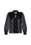 Блуза faina Button-down blouse, Black - фото 5