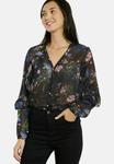 Блуза LolaLiza FLOWING FLORAL , Black - фото