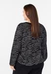 Джемпер Zizzi GEMUSTERTE MIT GLITZEREFFEKT, Black W Animal/Black - фото 3