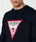 Свитер мужской Guess Jeans с логотипом бренда, синий - фото 4