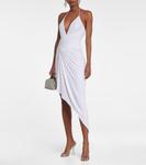 Асимметричное платье миди с халтернеем Alexandre Vauthier, белый - фото 2