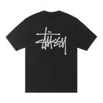 Футболка Stussy Basic Tee Pigment Dyed, Black/White - фото 2