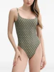 Купальник с логотипом GUESS USA, зеленый - фото