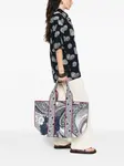Сумка-тоут с цветочным узором ALEMAIS, синий - фото 2