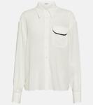 Хлопковая рубашка BRUNELLO CUCINELLI, белый - фото