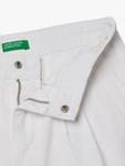 Детские хлопковые шорты из твила Benetton, Optical White - фото 3
