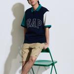 Футболка поло унисекс GAP, морской синий - фото 8